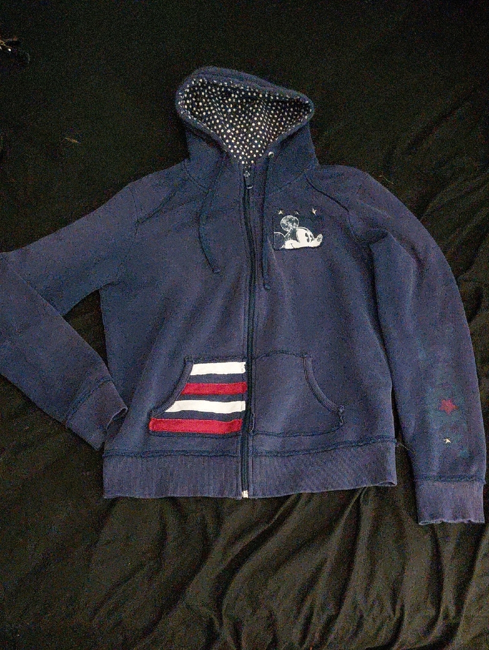Disney Parks "Stars & Stripes" America Flag Theme Hooded Sweatshirt